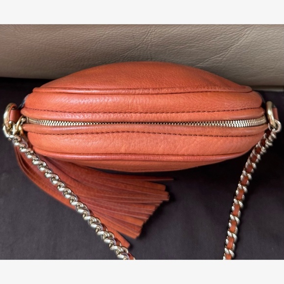 Certified Authentic Gucci Soho Nubuck Tassel Chain Mini Crossbody Bag with COA - Picture 6 of 15